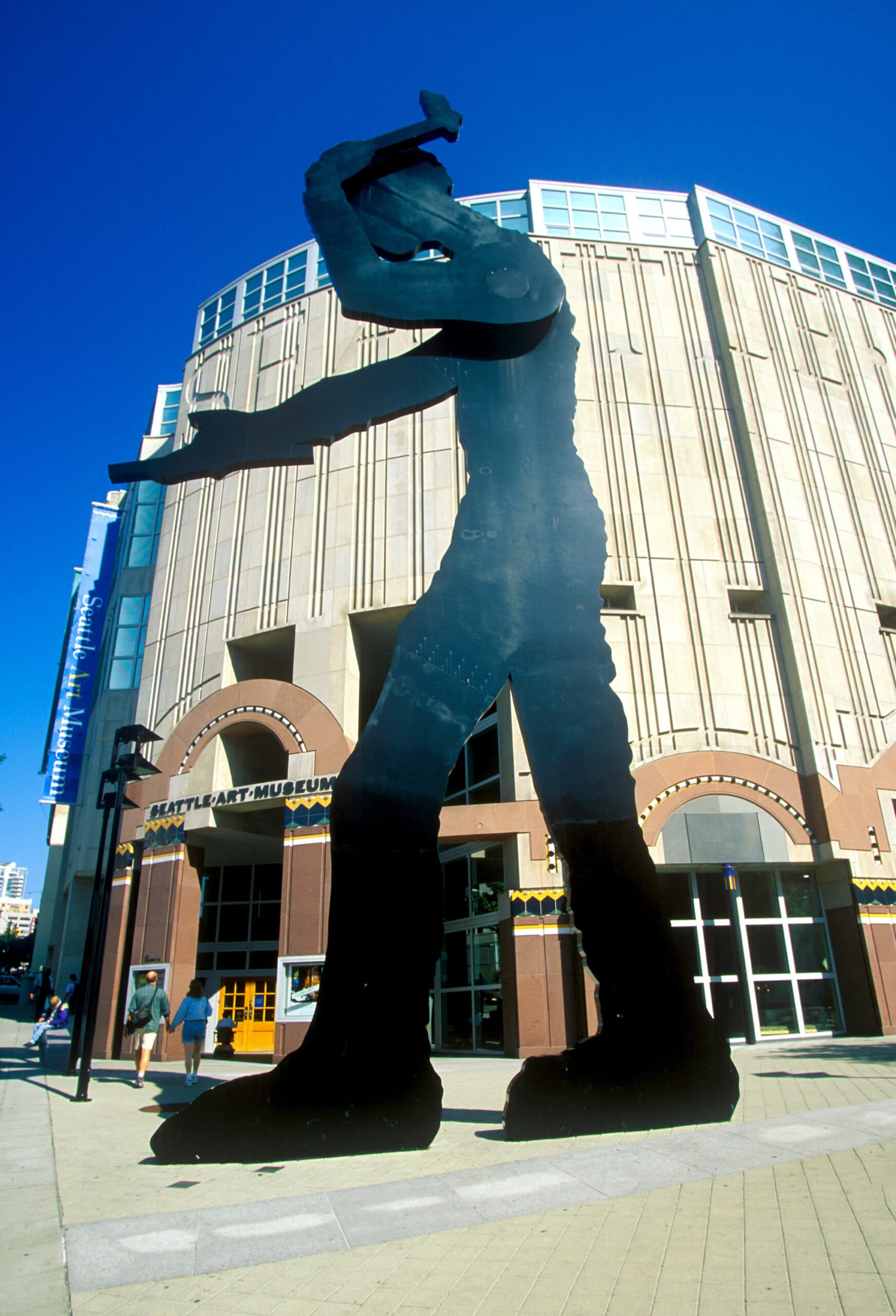 Sculpture in front of Seattle Art Museum, Seattle, WA.